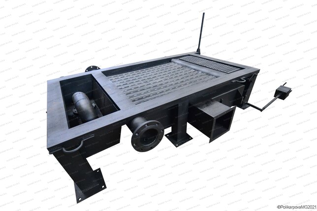 Топка с ручными поворотными колосниками котла КВм-1.25